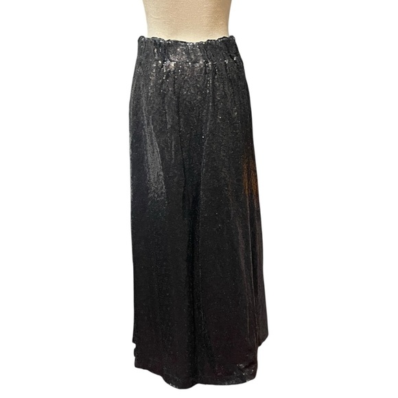 The Limited Black Sparkle Sequin Whimsigoth Maxi Skirt Women's Medium - Picture 1 of 10